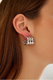 Heliophilia Silver Pendientes de Plata con Circón